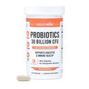 NatureWise Max Probiotics for Women & Men - 30 Miljard CFU 18 Strains with Prebiotics - For Gut & Digestief Health - Delayed-Release Capsules, Gluten Free - 60 Capsules [50]Maandelijke levering]