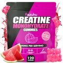 Flavored creatine monohydrate gummies sugar free,Pre workout supplements creatine gummies for men&women,Gym supplements,Supports muscle growth,Recovery,Strength,Energy Boost（120 count）-watermelon