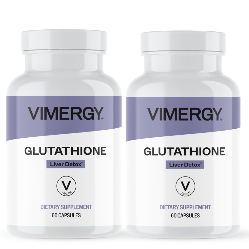Vimergy Glutathione – Supports Liver Detox* – Superfood for Cellular Health & Antioxidant Support* – Kosher, Vegan & Gluten-Free – 60 Capsules (Pack of 2)