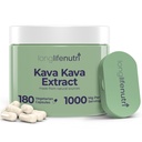 Kava Kava Extract Supplements 1000mg de plantes naturelles de haute teneur en méthysticum et kavalactones de Piper 180 Capsules végétariennes