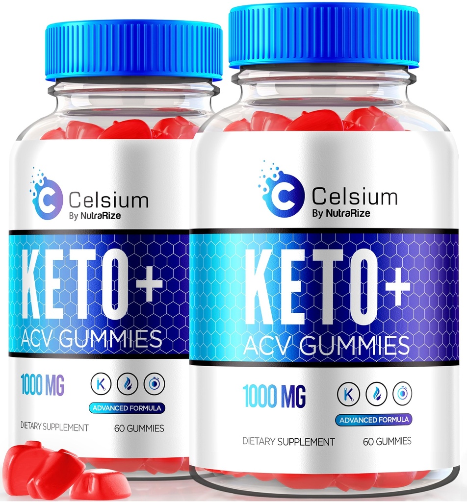 NutraRize (verpakking van 2 Celsium Keto+ACV Gummies, Advanced Formula 1000MG Apple Cider Vinegar, All-Natural Keto Official, Celsium Dieet Supplement, Reviews (120 Gummies)