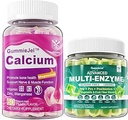 Suikervrij Calcium Gummies 120 Telt & Digestieve Enzymen Gummies 60 Telt