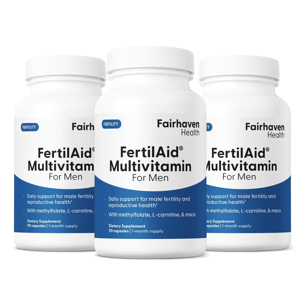 Fairhaven Health 3 maanden levering FertilAid voor mannen prenatale mannelijke vruchtbaarheid Supplement 