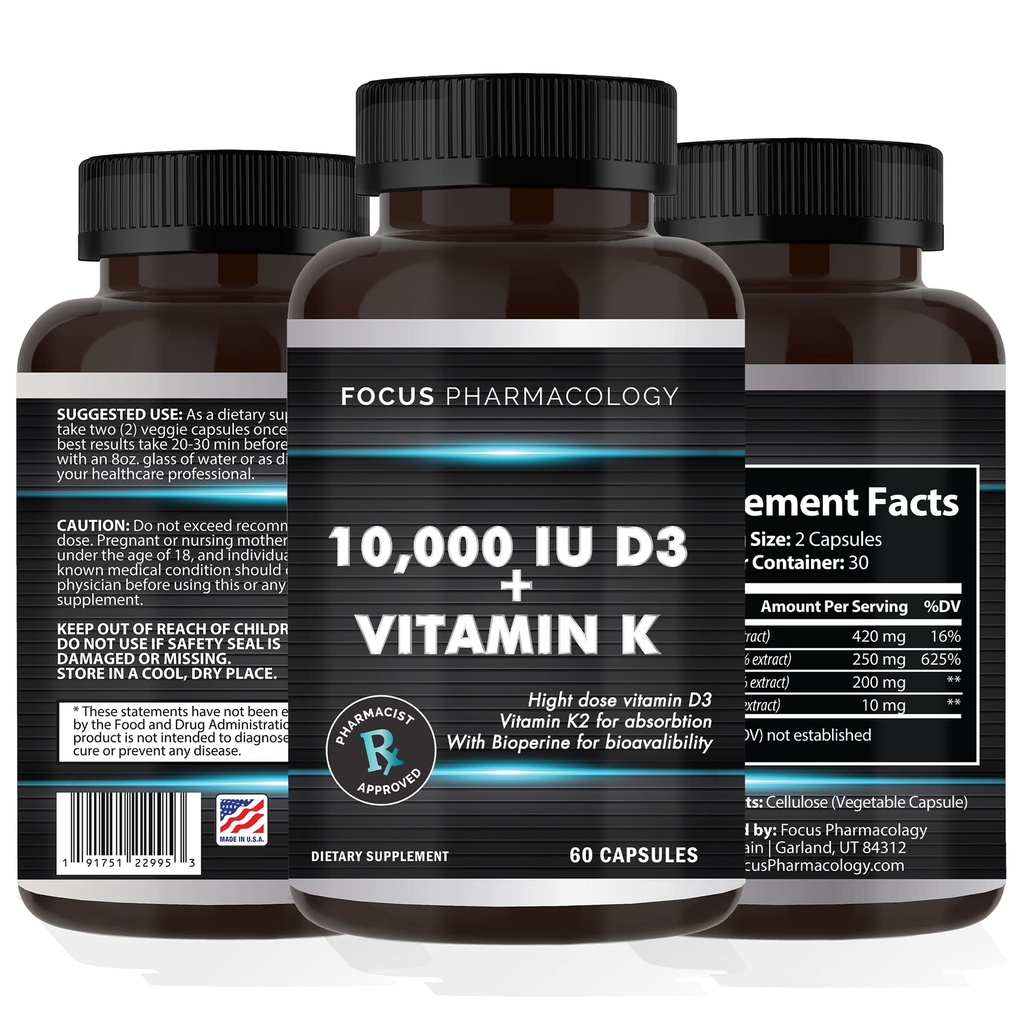 Vitamine K2 met D3 Extra sterkte Supplement Bone 