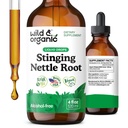 Teinture de nébuleuse sauvage et organique - gouttes d'extrait de racine de nébuleuse pour les hommes et les femmes - Supplément Urtica Dioica liquide - végétalien, sans sucre et sans alcool - 4 fl oz