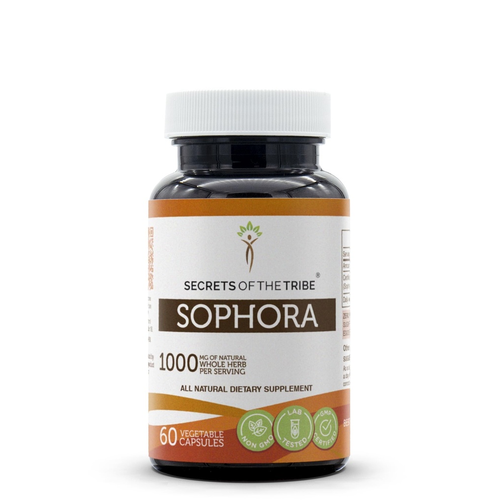 Secrets of the Tribe Sophora 60 Capsules, Made with Vegetable Capsules and Sophora Flavescens Promotes a Healthy Cardiovascular System (60 Capsules)