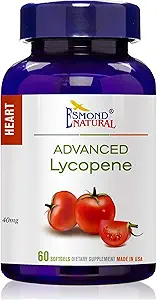 (8 Pack) Esmond Natural: Lycopène avancé (supporte la santé de la prostate et du coeur), GMP, produit naturel certifié Assn, fabriqué aux États-Unis - 40mg, 480 Softgels