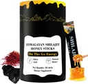 Himalaya Pure Nutritious Shilajit Honing Sticks Gold- Saffron, Honing - 75% Fulvic Acid, 85+ Trace Minerals - voor mannen Vrouwen - 30 Sticks(Shilajit Honey 30 Sticks)