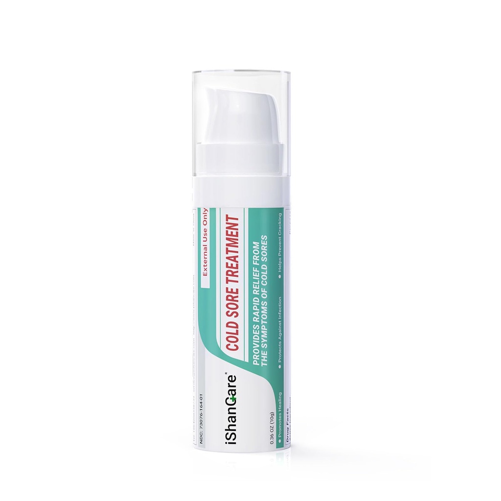 ishancare Cold Sore Treatment Cream, Fast Relief, Soothing, Portable