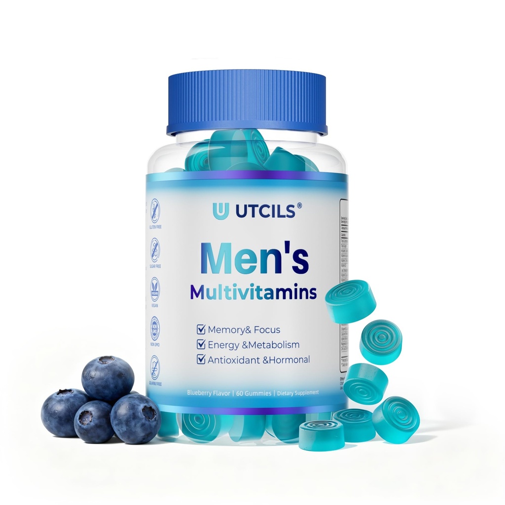 Mens Multivitamin Gummies for Men Daily - Zero Sugar Adult Gummy Vitamins with Saw Palmetto, Omega 3 DHA EPA, Probiotics 5B CFU, CoQ10, Turmeric Ginger for Prostate, Heart, Brain & Energy Support