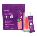 Root'd Prenatale Multivitamine Poeder - 25 Vitaminen & Mineraal met 3x Elektrolyten, Folaat, IJzer, D3 voor Mom & Baby, 7 Superfood & Probiotica, Suikervrije Vitaminen & Hydratatie 30 Vitamine Drink Packets