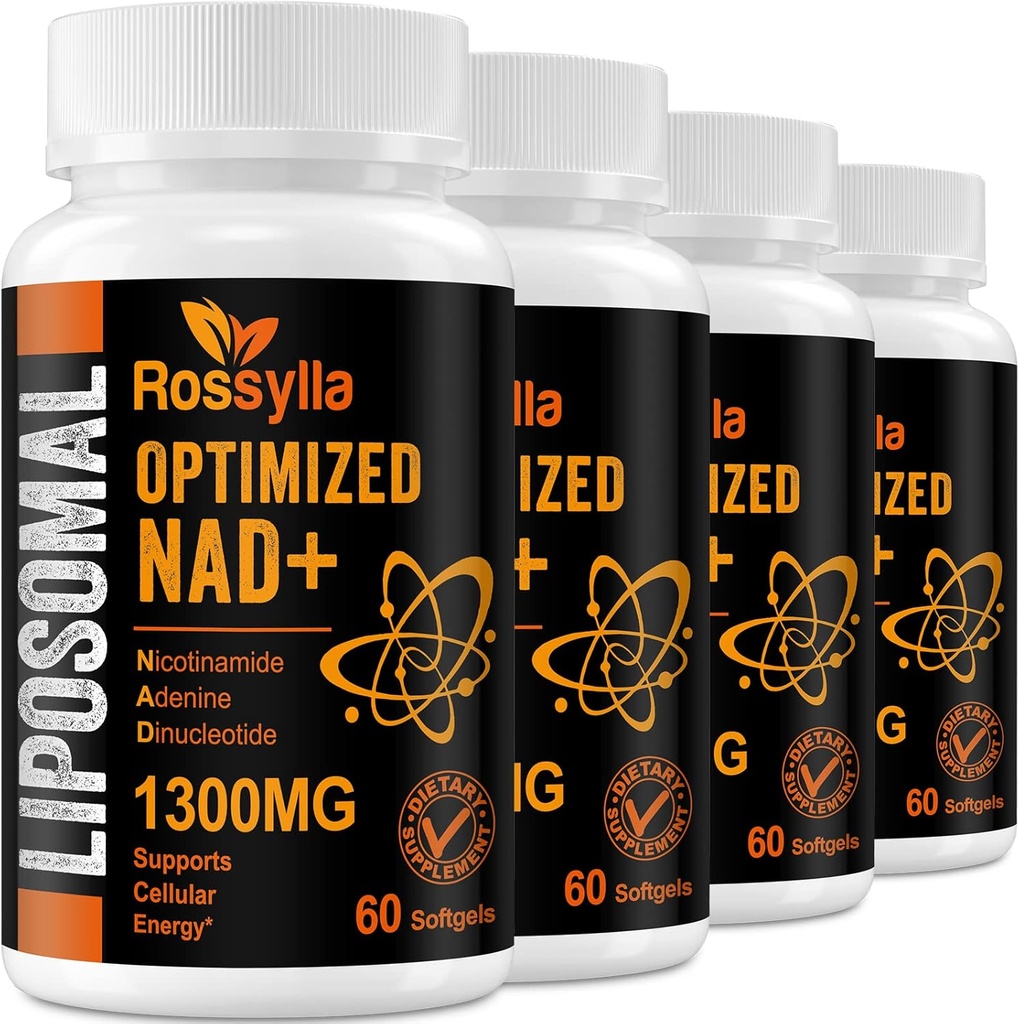 1300 MG Liposomal NAD+ Supplement  Effetief Boosten NAD+ Supplement voor Veroudering Defese, Cellular Energy, Levensduur 240 Tel.