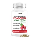 Vitacoffee Caffeine Pills - Coffee Fruit, Vitamin C, Vitamin D, Zinc Gluconate - Energy, Memory, Focus, Antioxidant, Skin Support - 60 Veggie Capsules - Non-GMO, Gluten-Free, Vegan Supplement