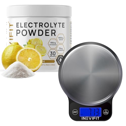 INEVIFIT Nutrition & Electrolyte Balance Bundle - Electrolyte Powder & Digital Kitchen Scale for Hydration & Precise Meal Prep