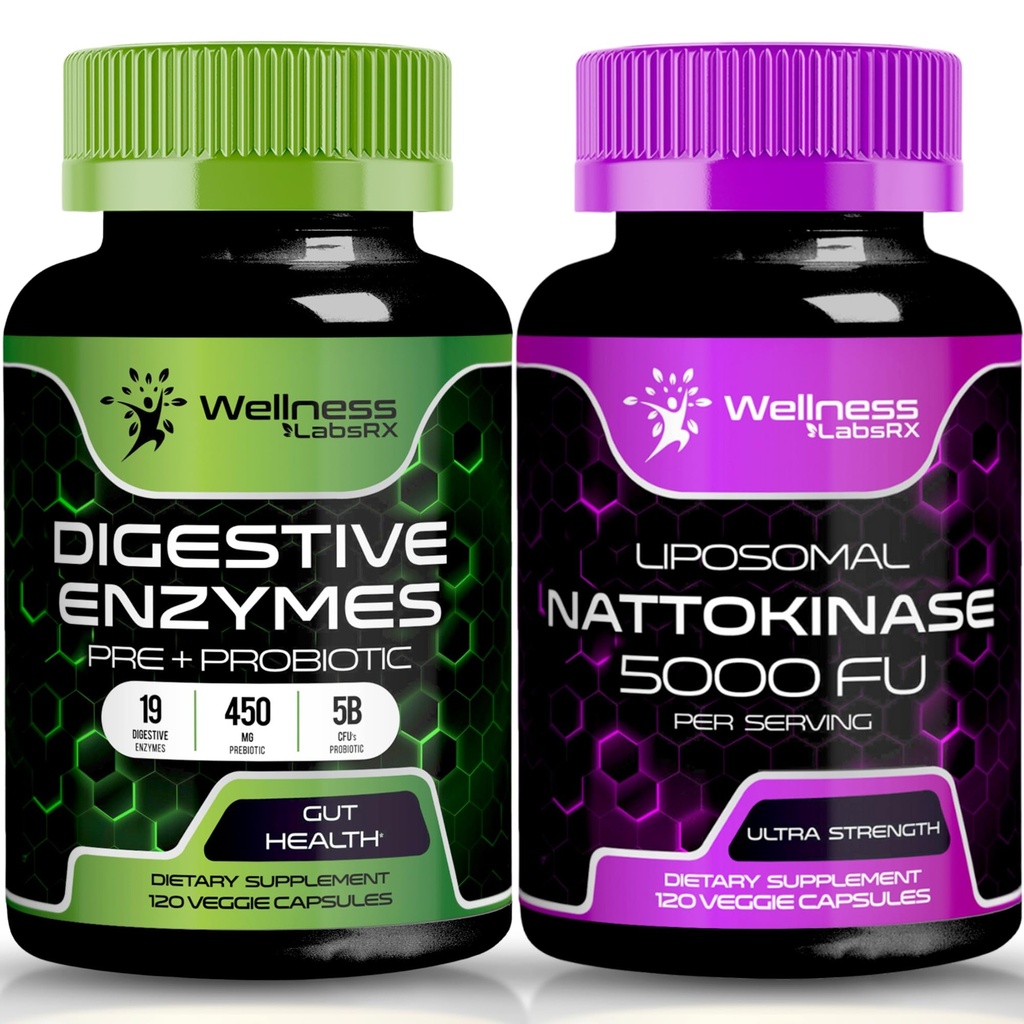 BIEN-ÊTRE LABSRX Capsules d'enzymes digestives
