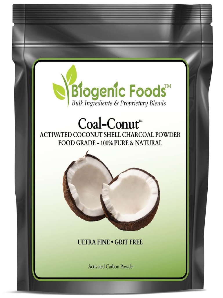 Coal-ConutTM - Actieve Kokosnoot Shell Charcoal Fine Husk Food Grade Powder (Ultra-Fine) - Organisch gebruik goedgekeurd