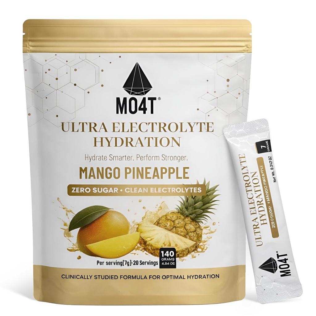 Premium Electrolyte Powder – Coconut Water Hydration – Zero Sugar – Mango Pineapple – Daily Hydration Drink Mix – Keto & Vegan Friendly – Naturally Flavored – 20 Stick Packs