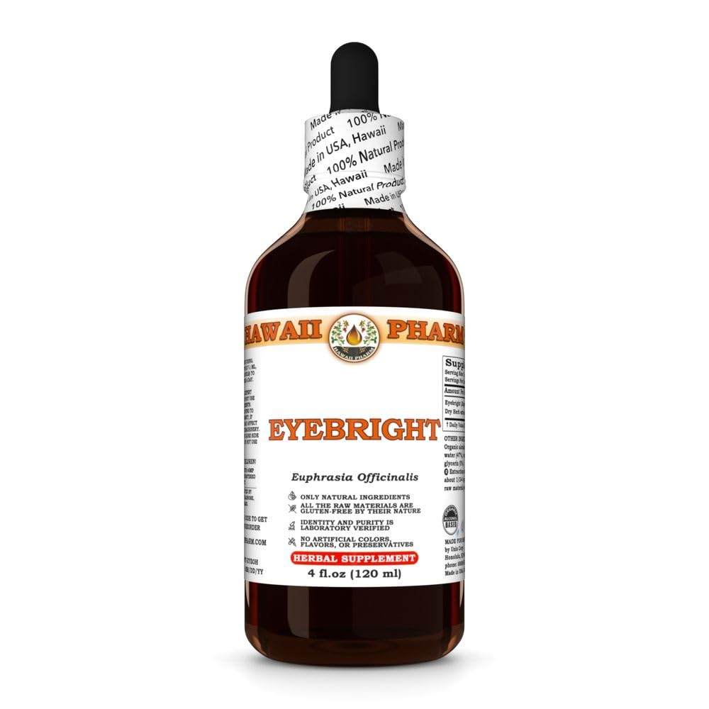 Eyebright Herb (Euphrasia Officinalis) Dry Herb Tincture, Made in Hawaii, All Natural, Vegan, Pure Liquid Extract - 4 fl.oz