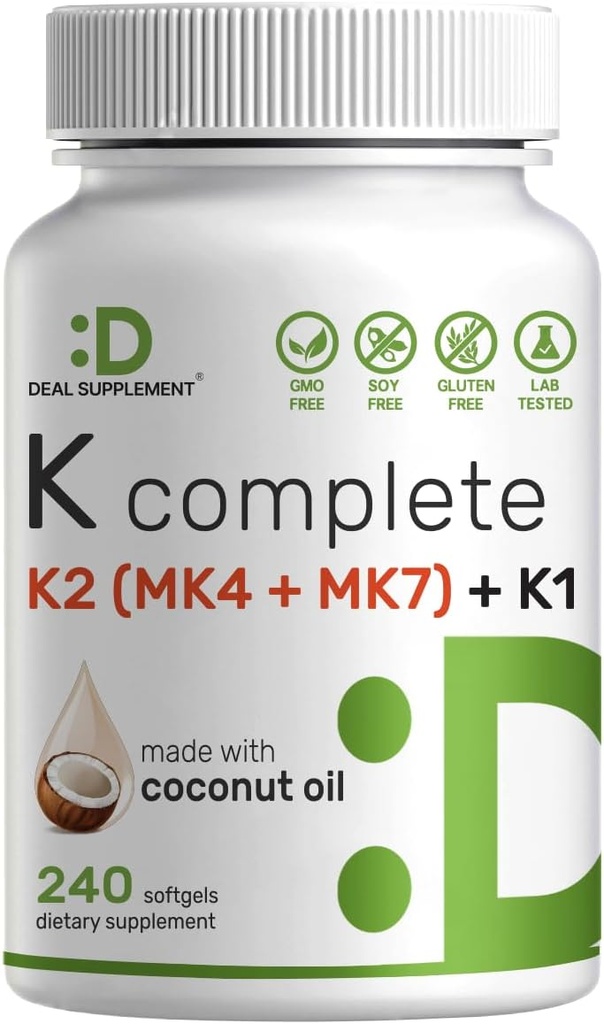 DEAL › Vitamin K Complete - 240 Kokosolie Softgels 