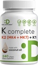DEAL › Vitamin K Complete - 240 Kokosolie Softgels 