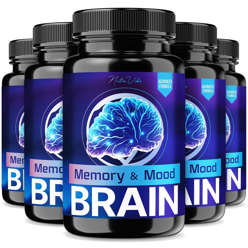 (5 Pack) Memory and Mood Brain – Premium Ingredients for Focus, Clarity & Concentration | Memory & Mood Brain Support Pills | Memory y Mood Brain Formula | Memory Mood Brain Reviews (300 Capsules)