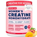 18 IN 1 Creatine for Women, Creatine Monohydrate Blend Powder with Collagen, Myo & D-Chiro Inositol, Electrolytes & 6 Vitamins for Muscle Growth, Recovery & Hormonal Balance – 10.58 Oz,Sugar Free
