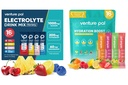 Venture Pal Electrolyte Powder Combo Pack – Sugar-Free Daily Hydration & High Sodium Electrolyte Drink Mix | Zero Calories | Keto, Vegan & Paleo Friendly | 32 Sticks
