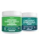 Triquetra Health Biologische Spirulina Poeder 8 oz. Plus Organic Barley Grass Juice Powder 5.3 oz.