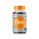 Om Mushroom Superfood Relax Gummies – 28 portions – Blueberry Reishi & Ashwagandha Gummies pour le soulagement du stress, la relaxation et le soutien de l'humeur