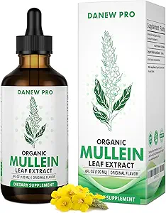 Mullein druppels voor de longen - Mullein Leaf Extract - Ondersteuning Long Reiniging &amp; Ademhalingsfunctie voor gezonde ademhaling - Natuurlijke supplement, Tinctuur druppels 