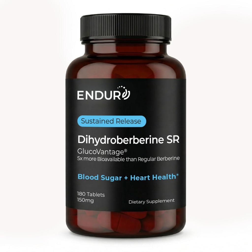 Endurance Products Endur Dihydroberberine SR, Helps Support Blood Sugar Health, Metabolism & A Healthy Weight, Gluten Free, 150mg (180 Tablets)