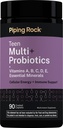Piping Rock Teen Multivitamin + Probiotics | 90 Caplets | with Essential Vitamins & Minerals | Immune Support | Non-GMO, Gluten Free