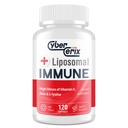 Supplément immunitaire liposomique avancé, complexe avec L-Lysine 1 500 mg, vitamines, minéraux et extraits à base de plantes, mélange complet de bien-être quotidien pour les hommes et les femmes - 120 capsules