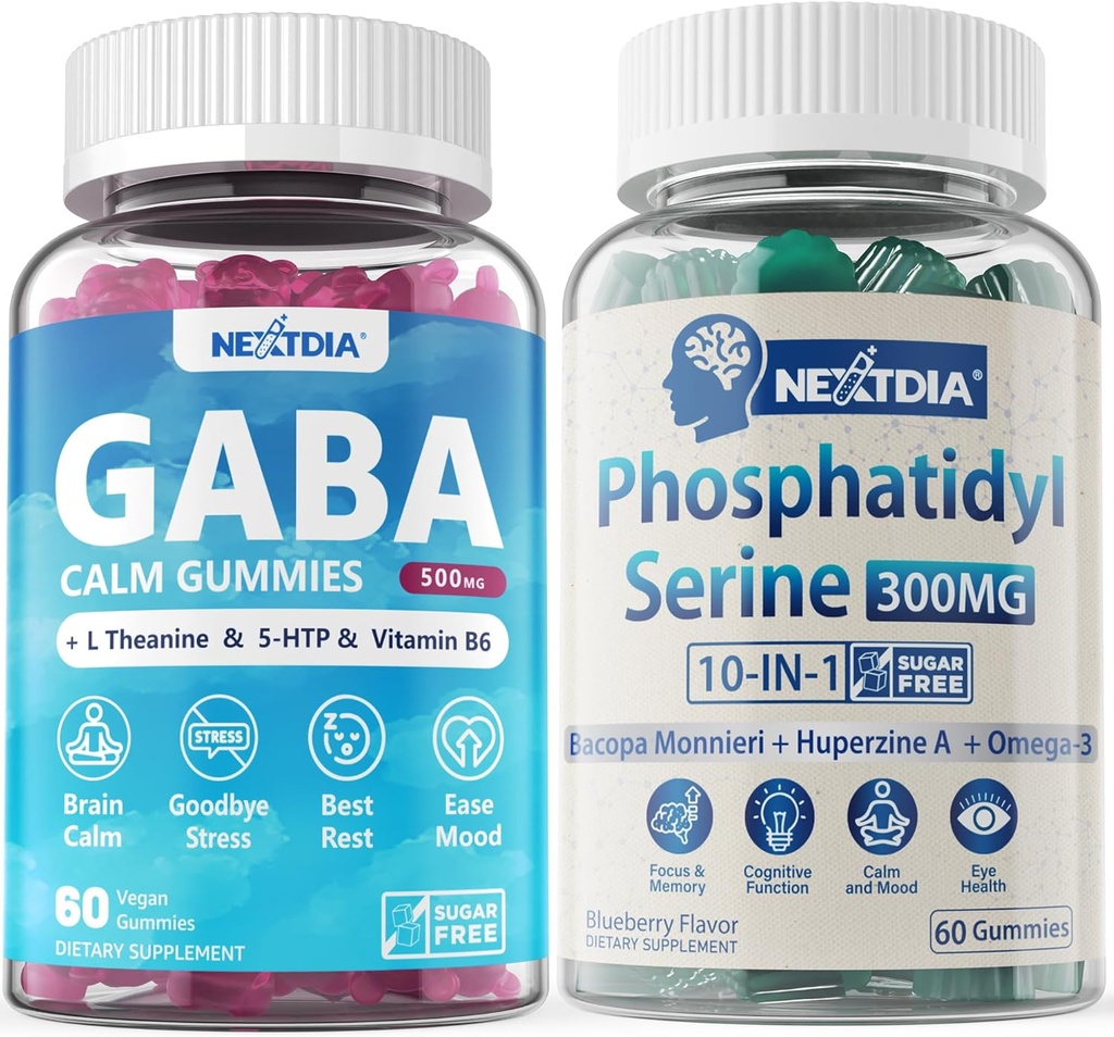 Ensemble - Gommies Phosphatidylsérine 120 Nombres + Gommies GABA 120 Nombres