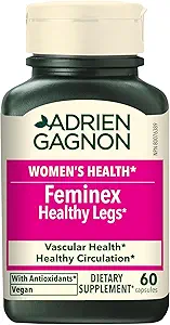 Adrien Gagnon - Feminex Healthy Legs 60 Capsules, Circulatie en Vein Ondersteuning voor gezonde benen, Blood Flow Supplement met Horse Chestnut Extract voor Varicose Veins behandeling