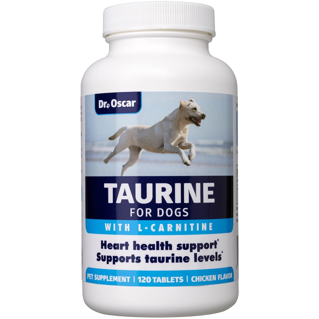 Taurine supplement voor honden ontmoet RDA van 500 mg per 25lbs gewicht in tegenstelling tot de meeste alternatieven, 120ct, helpt handhaven hond hart gezondheid, normale functie van de hartspier en normale bloedstroom