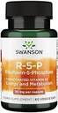 Swanson R-5-P (Riboflavin-5-Phosphate) - Supplément de vitamine B2 favorisant l'énergie, le métabolisme et la santé de la vision - Formule de bien-être naturel - (60 capsules)