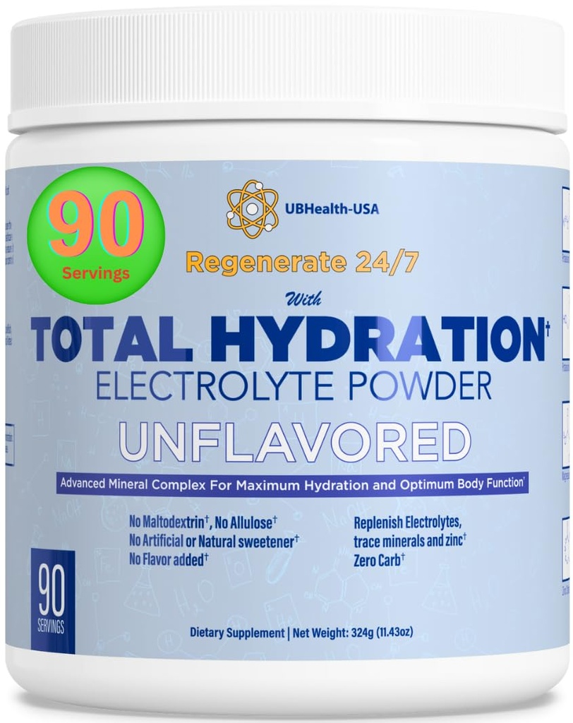 Total Hydration Electrolyte Replacement Mix (90 Serves, Unflavored)