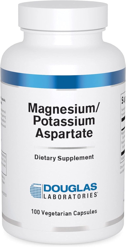 Douglas Laboratories Magnesium/Potassium Aspartaat Ondersteunt Cardiovasculaire Gezondheid en Skeletspieren Contractiliteit 100 Capsules