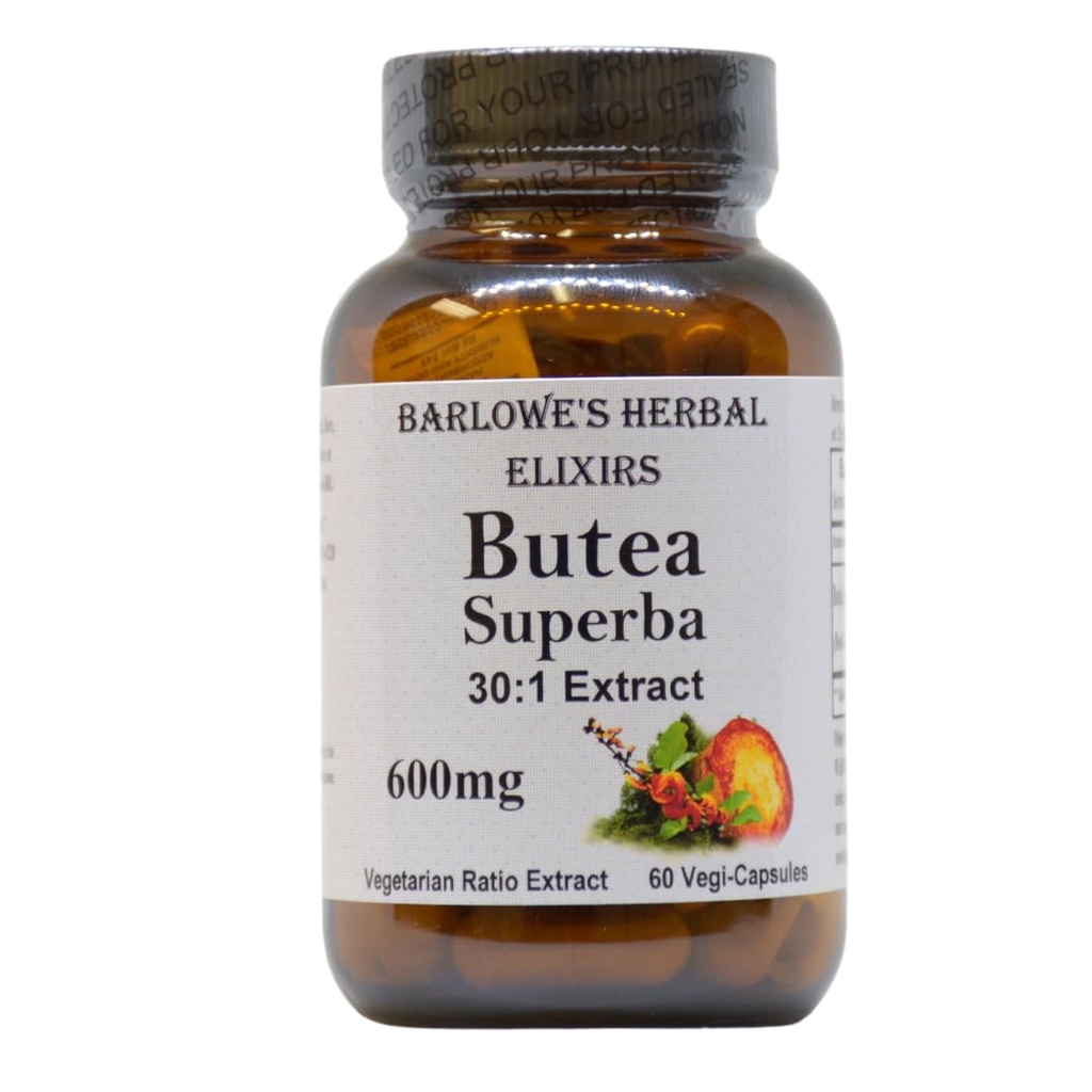 Barlowe's Herbal Elixirs Butea Superba Extract 30:1-600mg Par Capsule