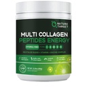 NATURE TARGET Multi-Collagen-Peptides-Powder - Gehydrolyseerde collages met energie Blend + Multivitamine & Minerals, ondersteunt energie huidhaar Nail & Joint, Non-GMO, 35 porties