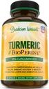 Curcumine curcumine avec BioPerine 1500mg - Soutien inflammatoire naturel et sain avec 95% Curcuminoides standardisés pour la puissance et l'absorption - 60 Capsules avec poivre noir