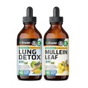 BIO KRAUTER Lung Detox Tincture 4 Fl. Oz. & Mullein Tincture 4 Fl. Oz.