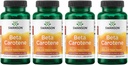 Swanson Beta-Caroteen Vitamine A 25000 IE Softgels - Huid-, oog- en immuunsysteemgezondheid - Antioxidant Support - 7500 mcg (300 Softgels) (4 Pack)
