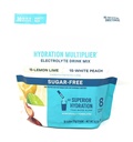 Hydration Multipler Electrolyte Drink Mix, 15 Lemon Lime, 15 White Peach, 0.45 Ounce (30 Count)