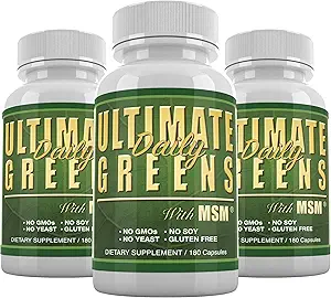 Dagelijkse gezondheid, Ultimate Greens met MSM 1925 mg 540 Capsules Vegan vriendelijk Geen GGO Gluten of soja