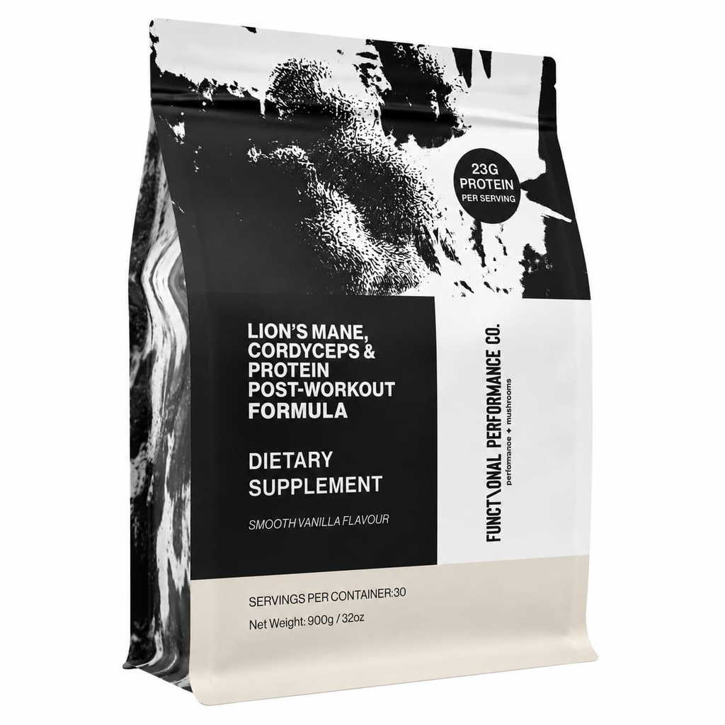 Whey Isolate Protein Powder, 23g Protein Per serving, Grass Fed with added Lion’s Mane (400mg) & Cordyceps (400mg), Supports Focus, Energy & Recovery, 30 Servings, Vanilla. (30 Servings, Vanilla)