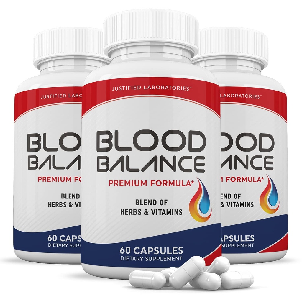 Justified Laboratories (3 Pack Blood Balance Advanced Formula 620MG Supplement Pillen 180 Capsules
