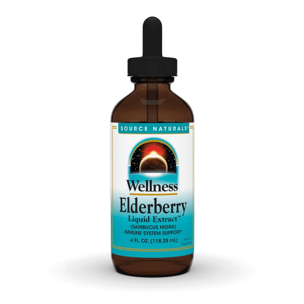 Bron Naturals Wellness Vlierbes Liquid Extract, for Immune System Support* - Sambucus nigra - 4 Fluid oz