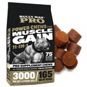 Bully Max 11-in-1 Muscle Gain Power Kauwen - High Protein Hond Supplement met Aminozuren - Gezonde Treats voor Puppy & Adult Dogs - Premium Muscle Builder voor alle rassen - 75 Smaakvolle Zachte Honden Kauwen